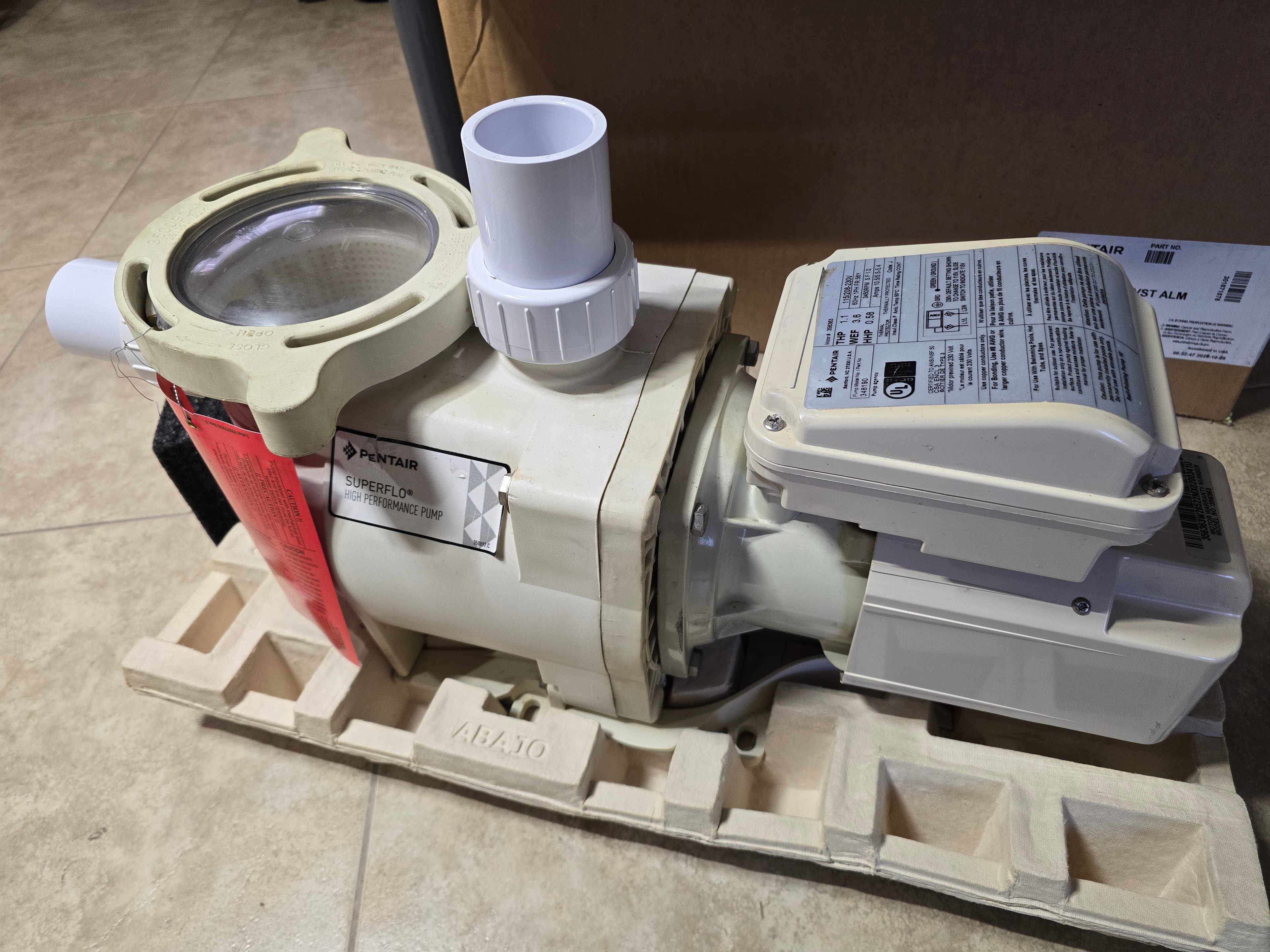 Pentair SuperFlo 1.1 HP Rebuilt Pool & Spa Pump
