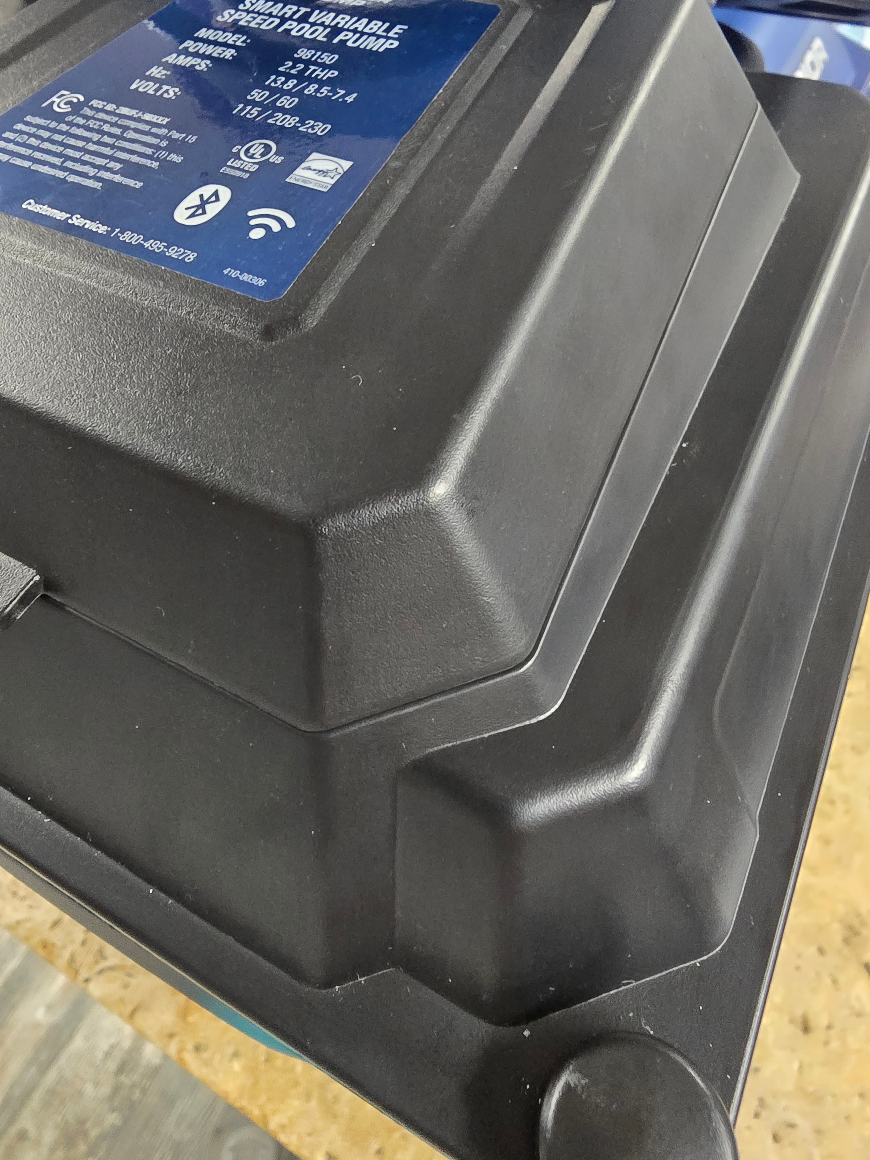 Superior Pump 98150 product label — model number, voltage, and specifications
